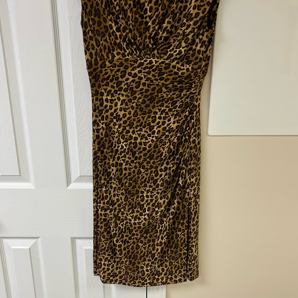 Lauren Ralph Lauren Leopard Print Faux Wrap Dress - Picture 3 of 5